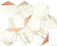 Marvel Calacatta Imperiale Gold Hex  Shiny